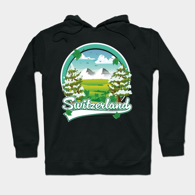 Switzerland travel logo Hoodie by nickemporium1